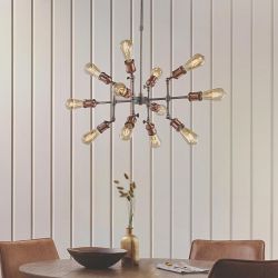 Hal Industrial 12 Light Ceiling Pendant 81609