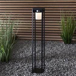 Hallam Bollard Photocell And PIR IP44 LED Large Solar Light 96930