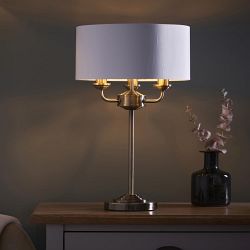 Highclere 3 Light Table Lamps with Shade