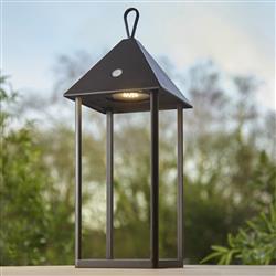 Hoot Matt Black LED IP44 USB Large Outdoor Table Lamp 106790