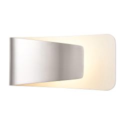 Jenkins Aluminium Finish Dimmable Curved LED Wall Light 61031