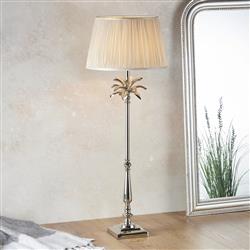 Leaf Tall And Freya Polished Nickel Table Lamp