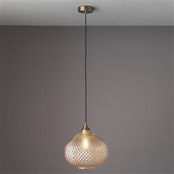 Livia Antique Brass Single Ceiling Pendant 95480