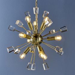 Miro Satin Brass Multi Arm Ceiling Pendant 90293