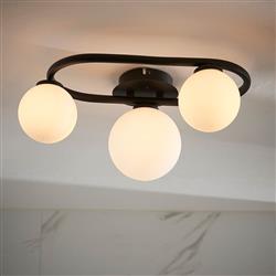 Pulsa 3 IP44 Light Bathroom Semi Flush Fitting 93524