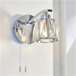 Rai IP44 Single Bathroom Chrome Wall Light 96135