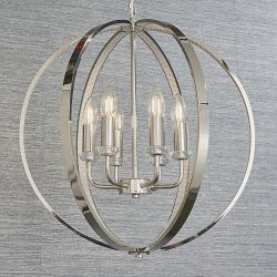 Ritz Bright Nickel 6 Light Multi-Arm Pendant 81508