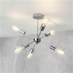 Rubens Chrome Semi-Flush Ceiling Light 79469