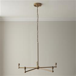 Santiago Brushed Aged Brass 5 Light Pendant Fitting 108212