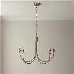 Santiago Brushed Aged Brass Multi-Arm Ceiling Fitting 112152