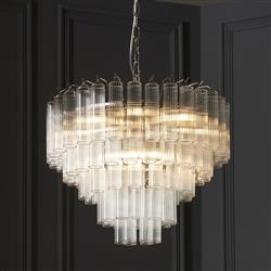 Toulouse Polished Nickel 12 Light Chandelier 104090