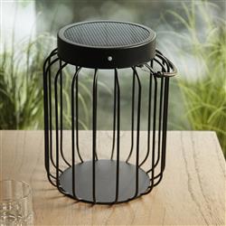 Tropic Matt Black Solar LED IP44 Dusk Till Dawn Table Lamp 106477