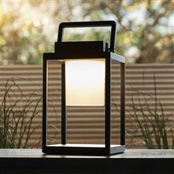 Voyage Matt Black IP44 LED USB Outdoor Table Lamp 106801