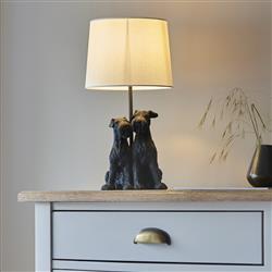 Westie Matt Black Table Lamp 106794