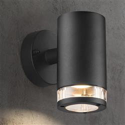 Birk Black IP44 Single Outdoor Wall Light 45521003