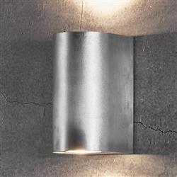 Canto Maxi 2 Galvanised Steel IP44 Wall Light 49721031