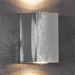 Canto Maxi Kubi 2 Galvanised Steel IP44 Wall Light 49731031