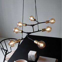 Josefine Black And Brass 7 Light Pendant 2010303003