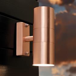 Tin Outdoor Copper Coloured Wall Light 21279930