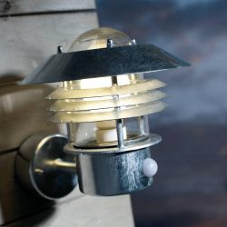 Vejers Galvanised IP54 Outdoor Sensor Light 25101031