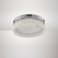 Aiden LED Polished Chrome Large Round Flush Fitting IL80055