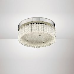 Aiden LED Polished Chrome Small Round Flush Fitting Il80054