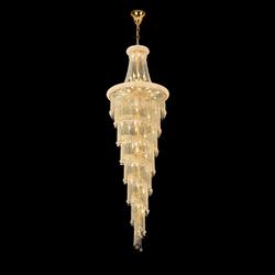 Alexandra Pendant 7 Layer Spiral 63 Light Crystal Fitting