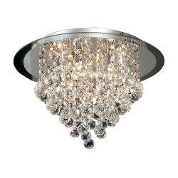 Atla 6 Lamp Flush Crystal Ceiling Light