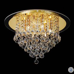 Atla 6 Lamp Flush Crystal Ceiling Light