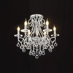 Bianco Polished Chrome Crystal Ceiling Light IL30116