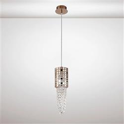 Camden Rose Gold 1 Light Single Pendant IL31623