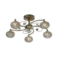 Cara 5 Arm Crystal Ceiling Light