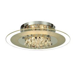 Delmar Chrome Crystal Semi Flush Light IL30022