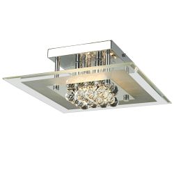 Delmar 4 Light Square Semi Flush Liight