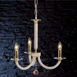 Elena Asfour Crystal Three Light Gold Colour Pendant IL30373