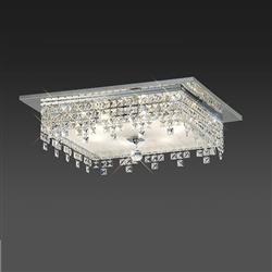 Esta Crystal 6 Lamp Square Flush Ceiling 6 Light IL30264