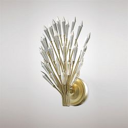 Fay Wall Light Aged Silver/Gold/Clear Crystals IL31670