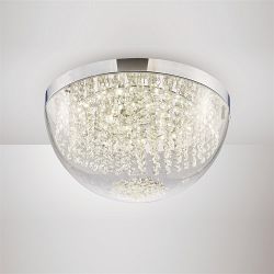 Harper Polished Chrome Large LED Ceiling Light IL80013