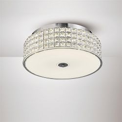 Hawthorne Large Round LED Polished Chrome Large Round Flush Fitting IL80021