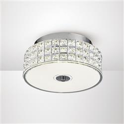 Hawthorne LED Small Round Polished Chrome LED Flush Ceiling Fitting IL80020