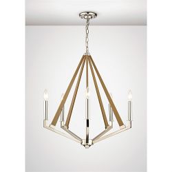 Hilton 5 Arm Ceiling Pendant Polished Nickel IL31682