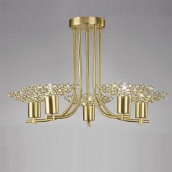 Ellen Satin Brass Five Light Multi-Arm IL20602