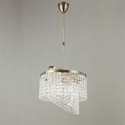 Cortina 6 Light Antique Brass Crystal Pendant IL30093