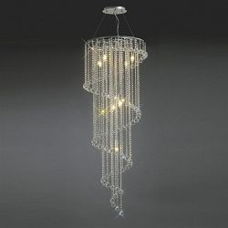 Atla Polished Chrome Crystal Ceiling Pendant IL30098