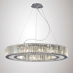 Torre Polished Chrome Ten Light Crystal Pendant IL30099