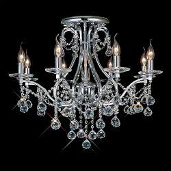 Bianco Polished Chrome Crystal Ceiling Light IL30118