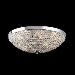 Ava 6 Lamp Crystal Flush Ceiling Light