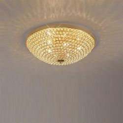 Ava 6 Lamp Crystal Flush Ceiling Light