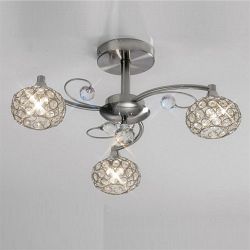 Cara 3 Arm Crystal Ceiling Light