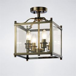 Aston 4 Light Semi Flush Lantern